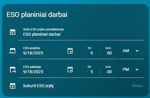 Grid planned outages