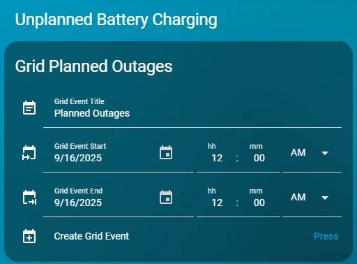 Grid planned outages